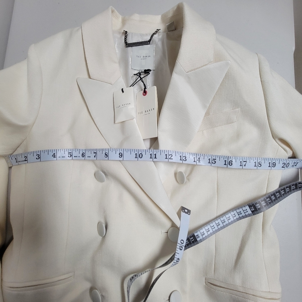 Ted Baker NWT Danai Relaxed Double Breasted Mixed Fabric Blazer. - Picture 14 of 16